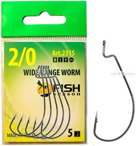 Крючок Fish Season Wide Range Worm  офсетный, покрытие BN ( упаковка 5 шт)(Артикул:2315)