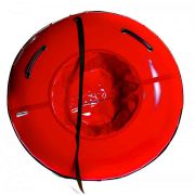 Тюбинг с пластиковым дном Профи 120 см красный