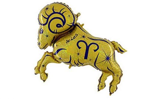 Знак Зодиака Овен фольгированный шар с гелием