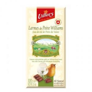 Шоколадка Молочный шоколад с грушевым бренди Villars Larmes de Poire Williams - 100 г (Швейцария)
