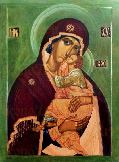 Словенская икона Божией Матери (рукописная)