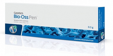 BIO-OSS PEN 0,5 Г, ГРАНУЛЫ 0,25-1 ММ, РАЗМЕР S, НАТУРАЛЬНЫЙ КОСТНОЗАМЕЩАЮЩИЙ МАТЕРИАЛ В АПЛИКАТОРЕ