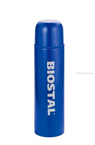 Термос BIOSTAL NB500C-B с двойной колбой цветной синий (узкое горло)0,5 л