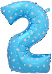 Фигура "2"  (102 см), голубой