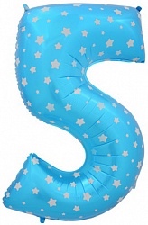 Фигура "5"  (102 см), голубой