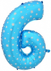 Фигура "6"  (102 см), голубой