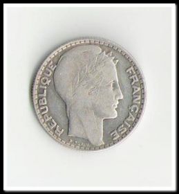 Франция 10 франков 1933. Серебро