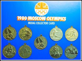 ОЛИМПИАДА МОСКВА 1980г. НАБОР медалей, Великобритания, не частый