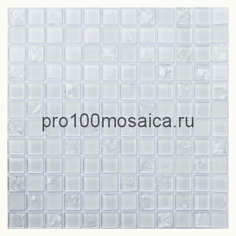 White Crush. Мозаика серия GLASS,  размер, мм: 300*300*6 (ORRO Mosaic)