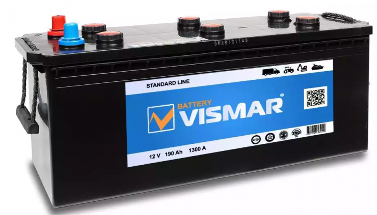 Автомобильный аккумулятор АКБ Vismar (ВИСМАР) 6СТ-190 190Ач О.П. (3) (евро)