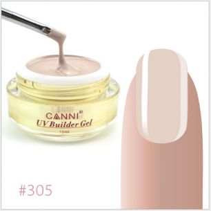 Моделирующий  гель-камуфляж Canni №305 Бледно-розовый UV Builder Gel Nude Pink