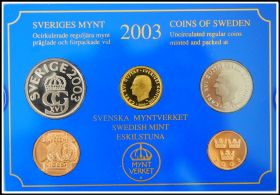 Швеция 2003 официальный годовой набор монет