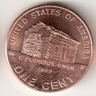 200 лет со дня рождения Авраама Линкольна - Детство в Кентукки 1 цент США 2009