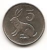 Заяц 5 центов Зимбабве  1997