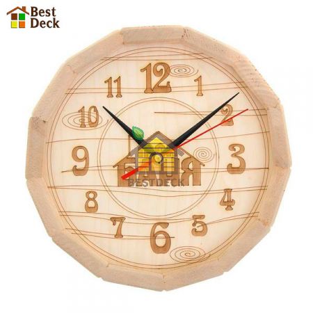Часы деревянные из липы "бочонок"