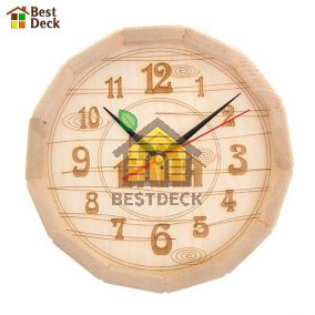 Часы деревянные из липы "бочонок"