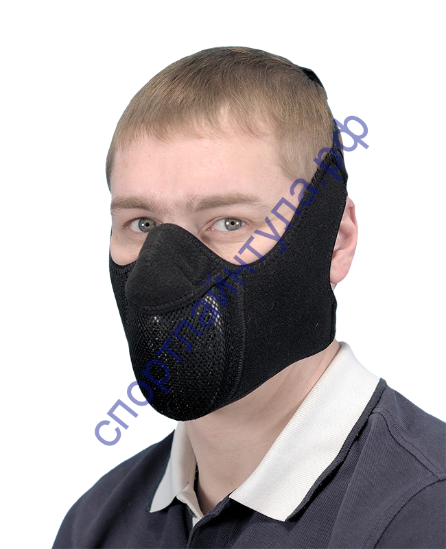 Тепловая маска Полумаска с двумя креплениями арт. ТМ 2.1. (черный) САЙВЕР|SAYVER