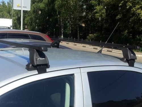 Багажник на крышу Skoda Octavia A5, Lux, прямоугольные стальные дуги