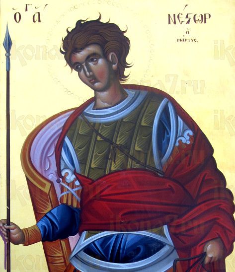Икона Нестор Солунский (рукописная)