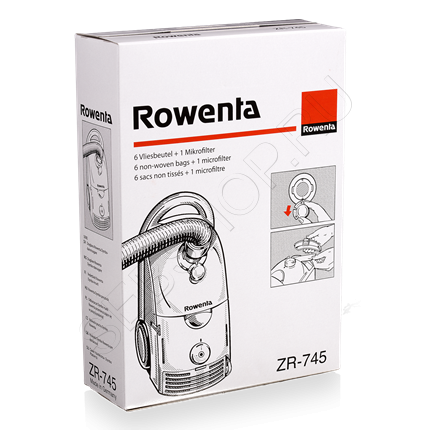 Мешки бумажные ZR745 (6 штук + 1 микрофильтр) к пылесосам Rowenta Dymbo