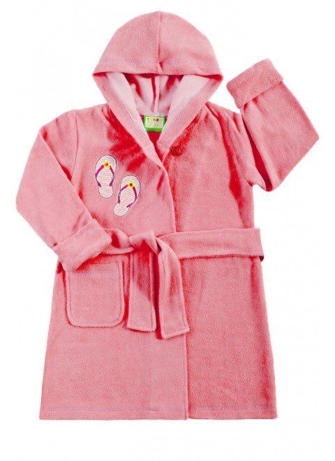 Банный халат для девочки Розовый