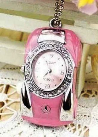 Флешка-Часы Автомобиль (розовый)