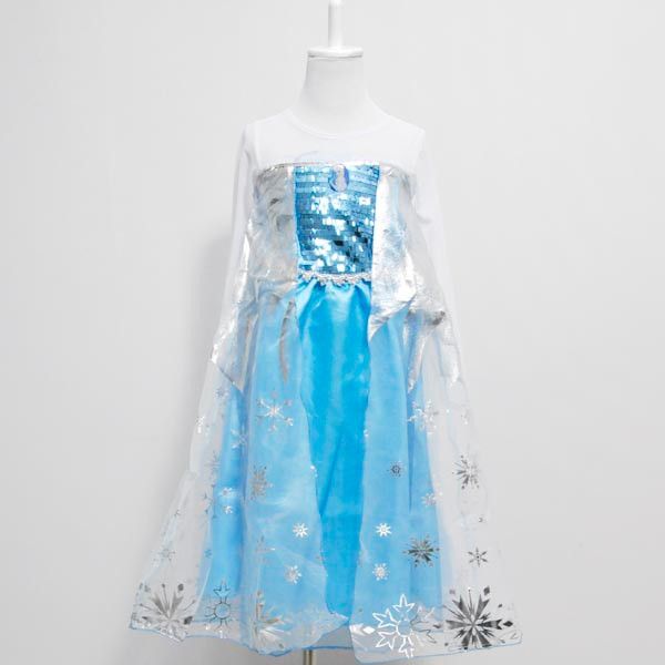 Платье Эльза Холодное сердце серебристое п12