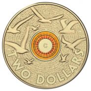 Австралия 2 доллара 2015 День Памяти цветная оранжевая UNC