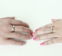 Парные кольца Real Love - вид на руках