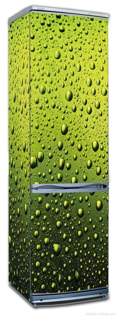 Виниловая наклейка на холодильник - Капли