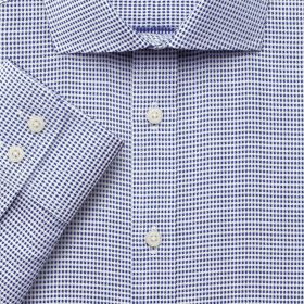 Мужская рубашка синяя в мелкую белую звездочку Charles Tyrwhitt приталенная Slim Fit (FE250NAV)