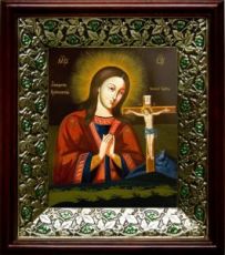 Ахтырская икона Божьей Матери (21х24), киот со стразами