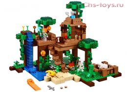 Конструктор King Мой Мир Домик на дереве в джунглях 18009 (21125) 406 дет