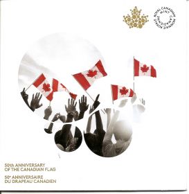 50 лет флагу Канады 25 центов Канада 2015 набор из 2 монет в блистере