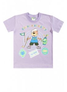 Трикотажная сиреневая футболка для мальчика из интерлока