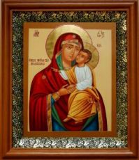 Пряжевская икона Божьей Матери (19х22), светлый киот