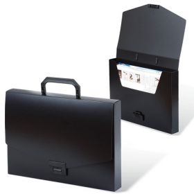 Портфель пластиковый BRAUBERG «Energy»  А4, 256×330 мм,черный 221202