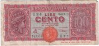 100 лир 1944 г. Италия
