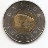 10 лет первого выпуска монет 2 доллара 2доллара Канада 2006