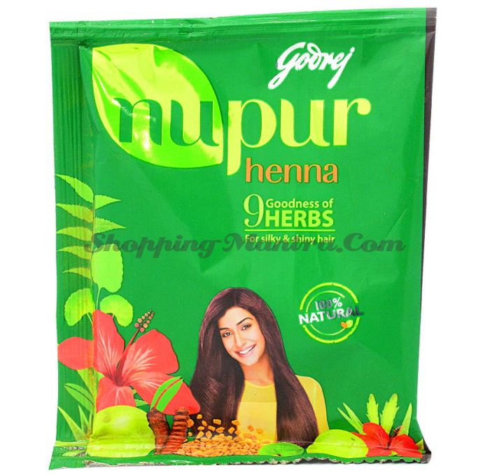 Раджастанская хна и 9 целебных трав маска для волос Нупур Гудредж | Godrej Nupur Henna