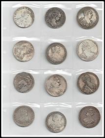 Лист с 12 монетами царского периода. Шикарные копии! №2
