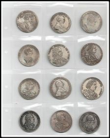 Лист с 12 монетами царского периода. Шикарные копии! №3
