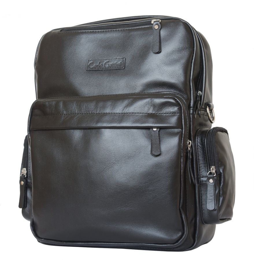 Кожаная сумка-рюкзак Carlo Gattini Reno black 3001-01