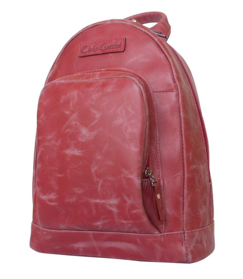 Женский кожаный рюкзак Carlo Gattini Garda red 3002-09