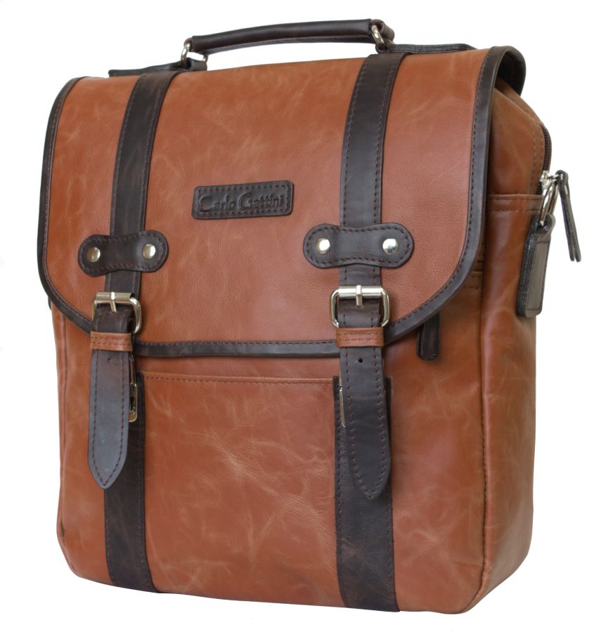 Кожаная сумка-рюкзак Carlo Gattini Tronto cognac/brown 3005-03