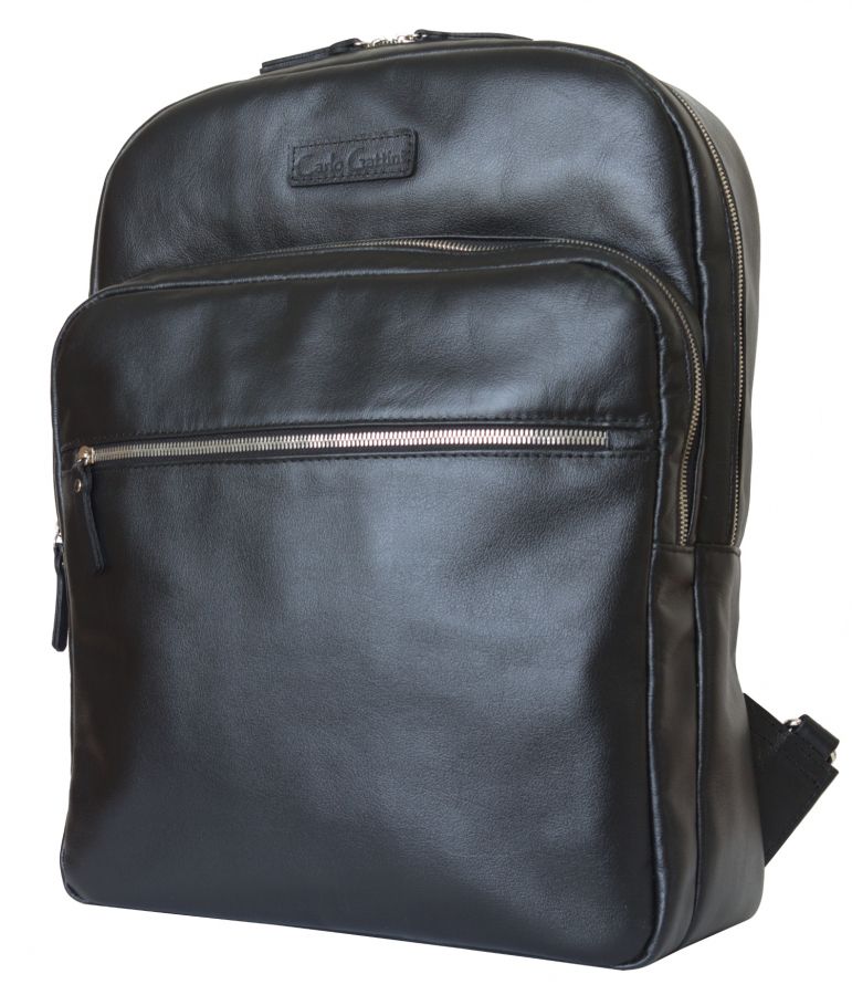 Кожаный рюкзак для ноутбука Carlo Gattini Monferrato black 3017-01