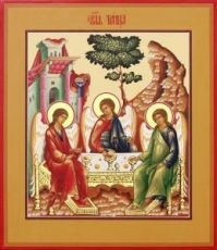 Икона Троица (рукописная)