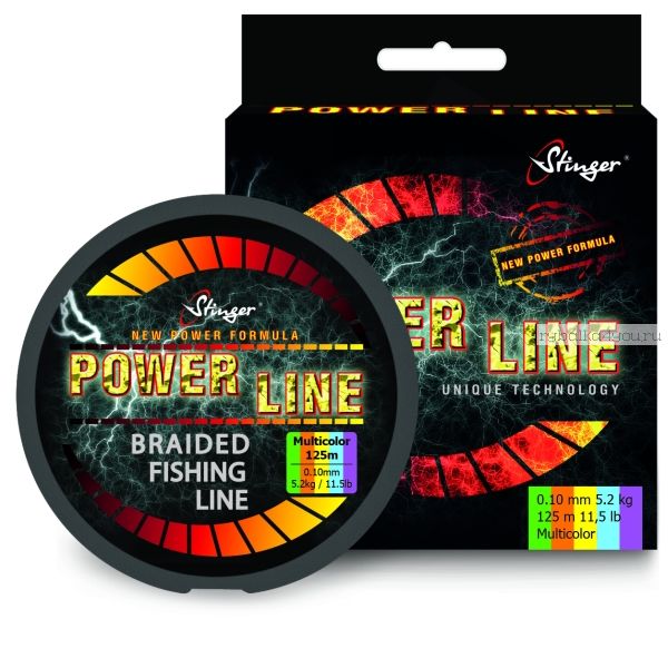 Шнур плетеный  Stinger PowerLine 125 м / цвет:Multicolor