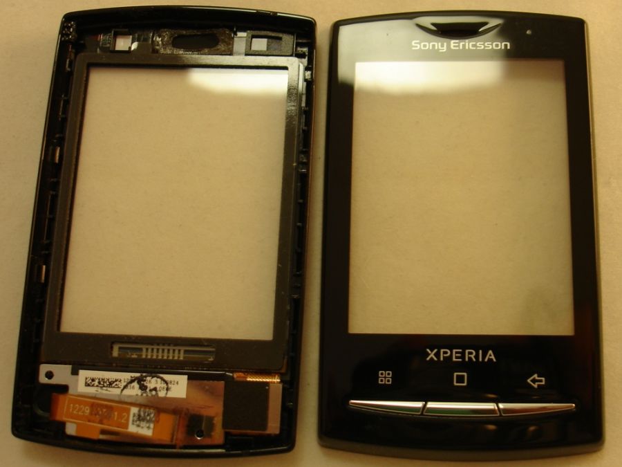 Тачскрин Sony Ericsson U20 X10 Xperia mini pro (в сборе с передней панелью)