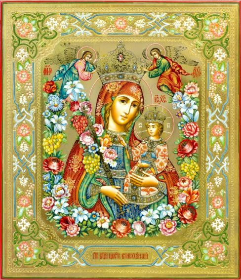 Неувядаемый Цвет икона Божией Матери (рукописная)